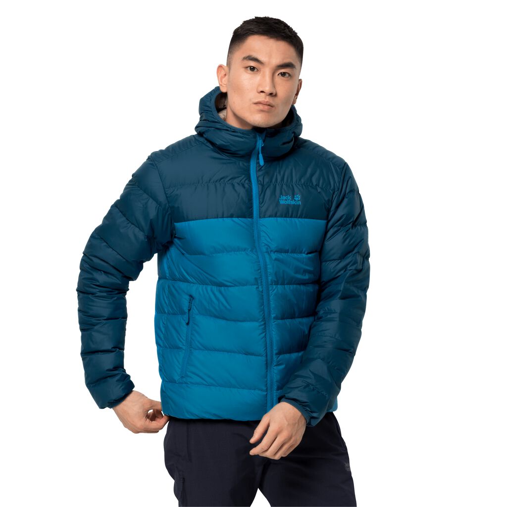 Jack Wolfskin HELIUM πουπουλενια μπουφαν ανδρικα μπλε | GR2666261